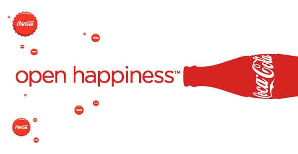 coca cola logo happiness