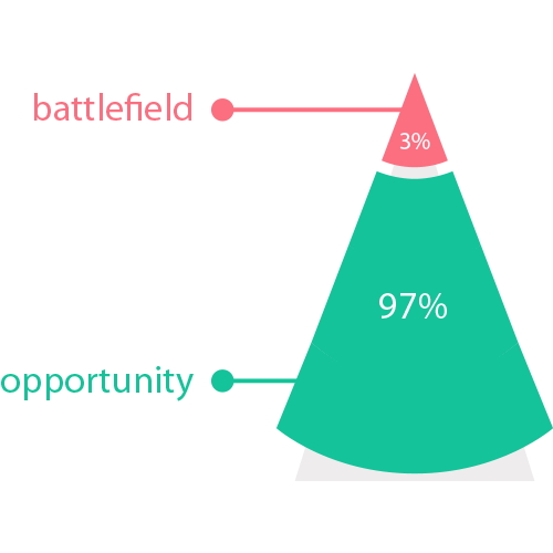 3%-97% marketing opportunity